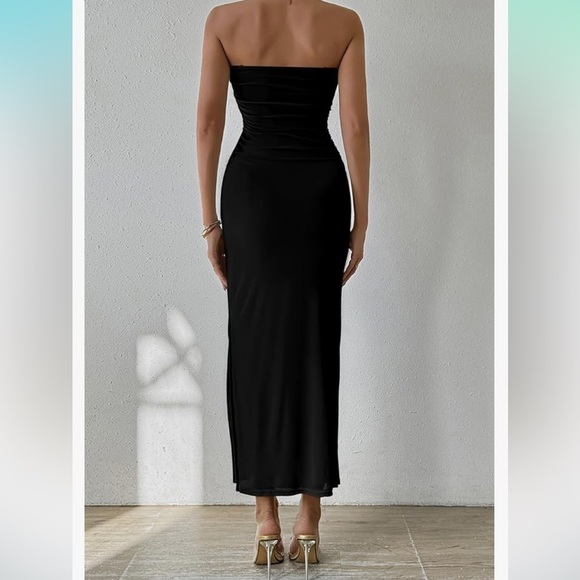 NWT strapless black maxi dress size medium - Picture 4 of 5